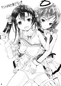 (C87) [Shiawase Manjuu (Shiawase 1500)] Honto wa Nita Mono Doushi!! (Love Live!) [English] page 2