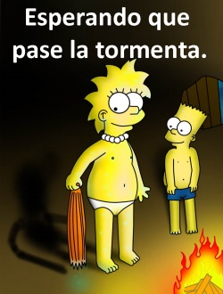 Comic xxx de "Los Simpsons" - Esperando que pase la tormenta