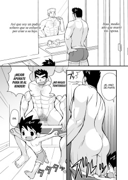 [Higedaihuku (Yui Masamichi)] Keita Sensei to Ore no Tou-chan | Keita-Sensei &amp; My Daddy [Spanish] [The Wandering Shadow] [Digital] page 4