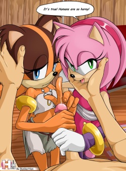 Amy Rose & Sticks Footjob